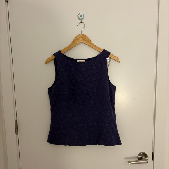 Vintage purple floral silk top - Picture 1 of 3
